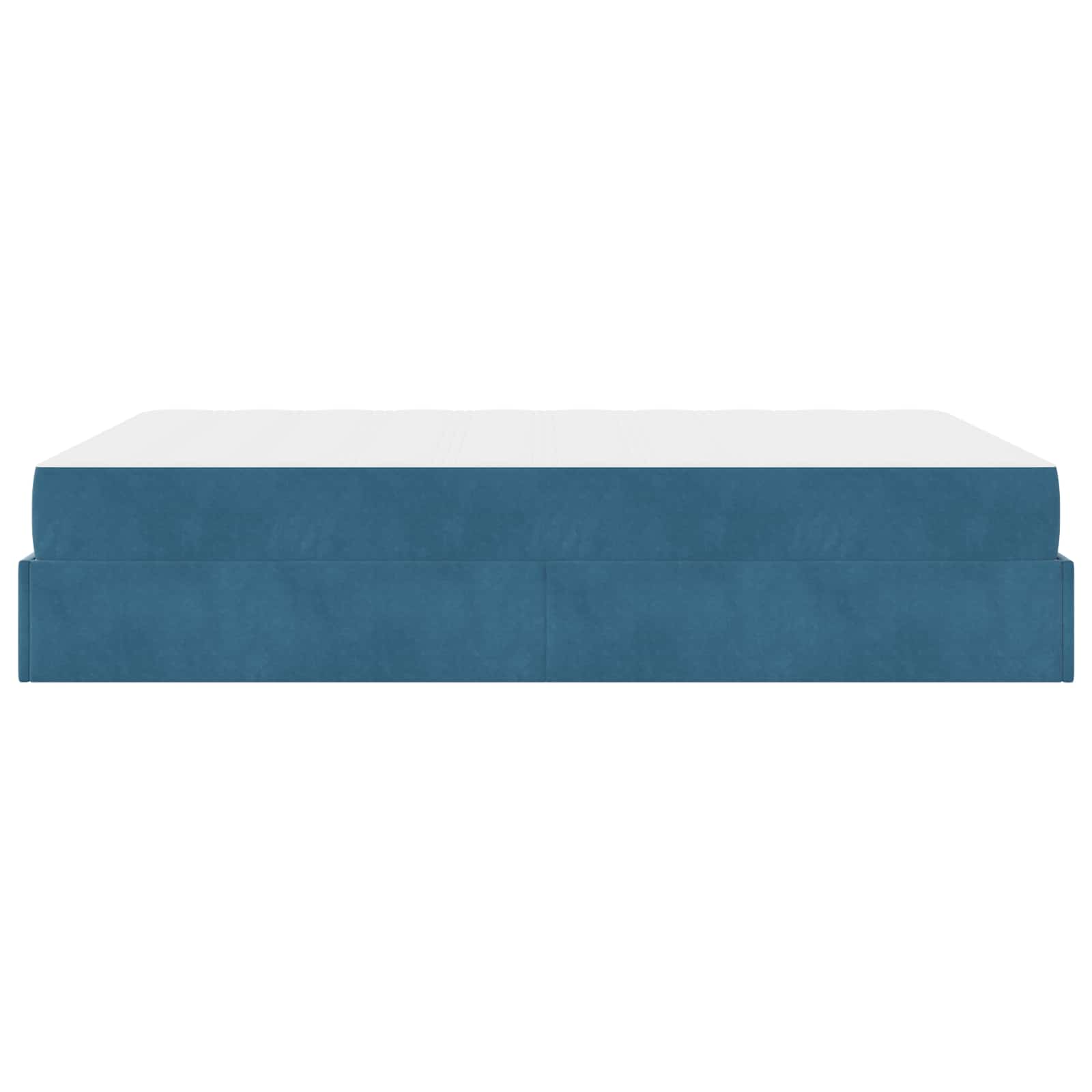 Cadre de lit avec matelas 2 pcs Bleu Velours - XIOS