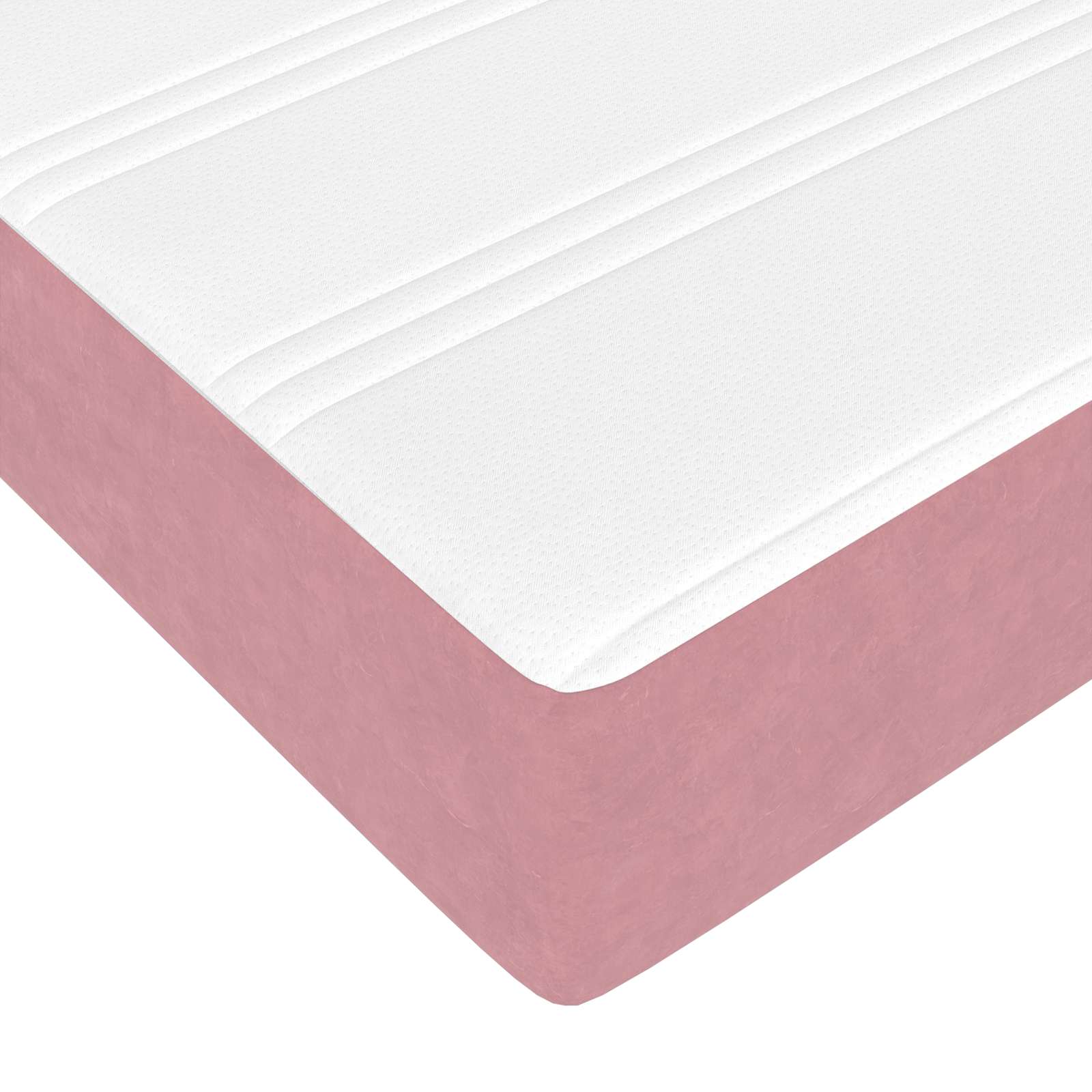 Cadre de lit avec matelas avec matelas 2 pcs Rose Velours - XIOS