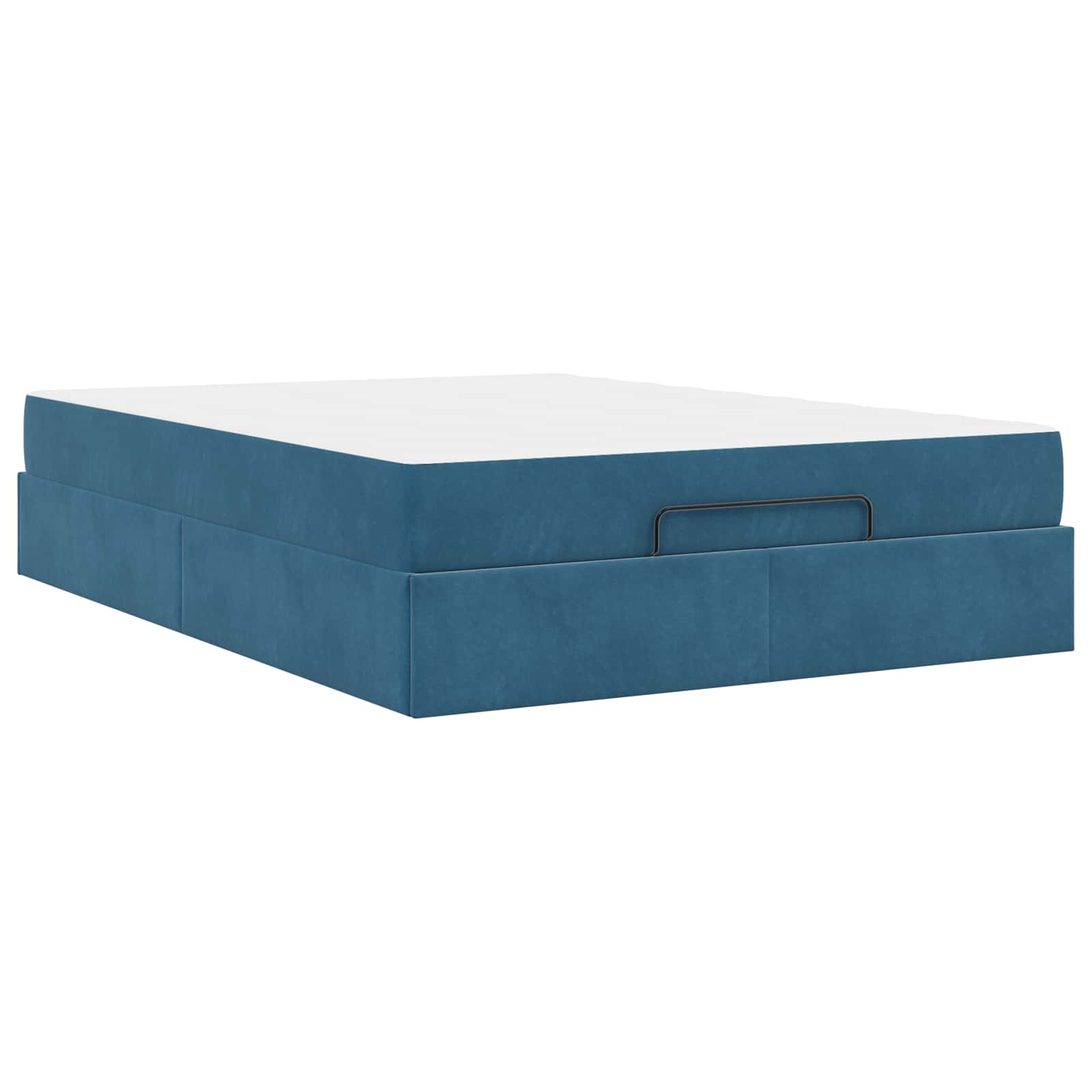 Cadre de lit avec matelas 2 pcs Bleu Velours - XIOS
