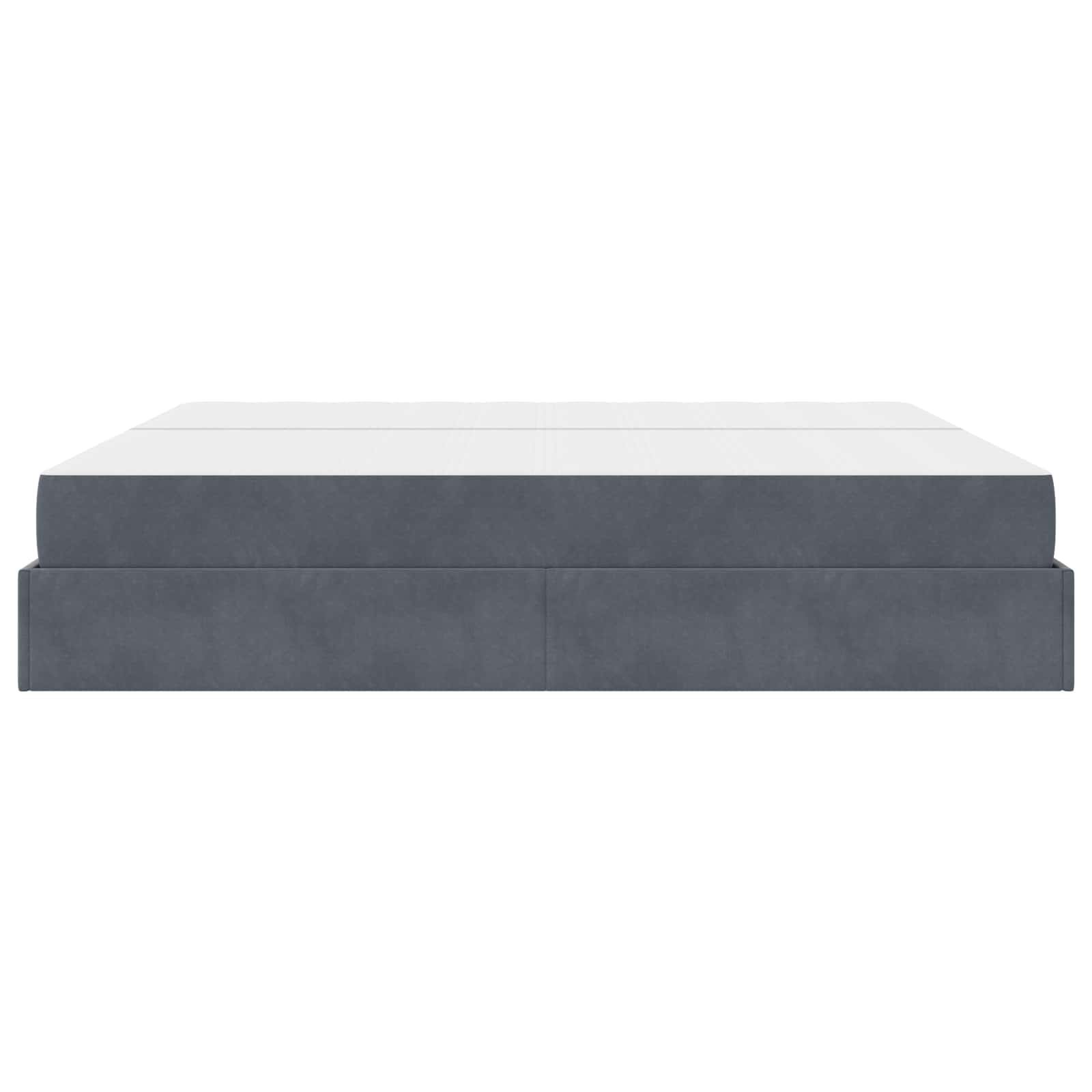 Cadre de lit avec matelas 2 pc Gris Foncé Velours