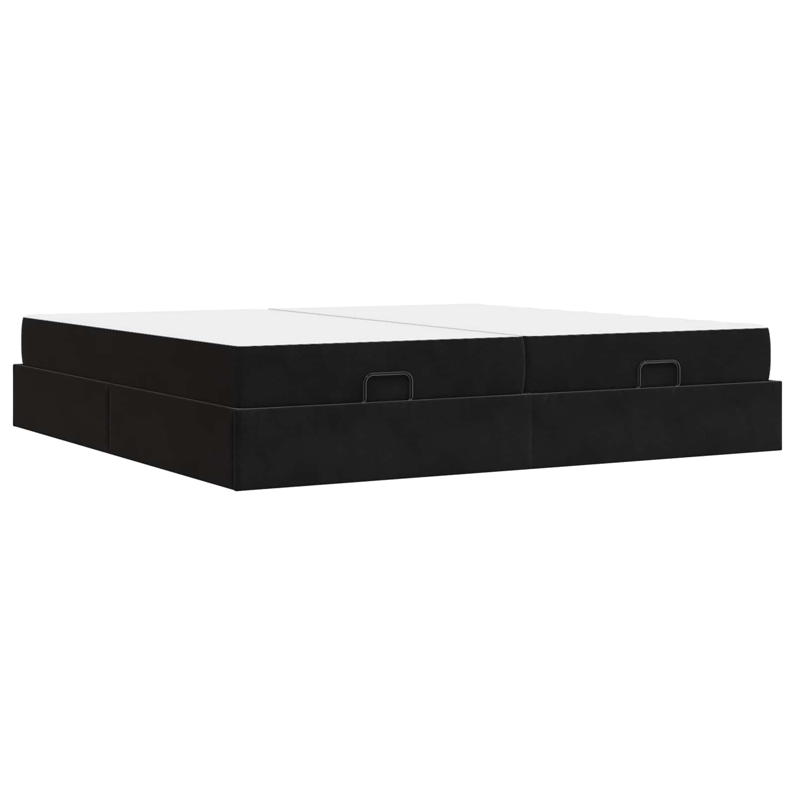 Cadre de lit avec matelas avec matelas 2 pcs Noir Velours - XIOS