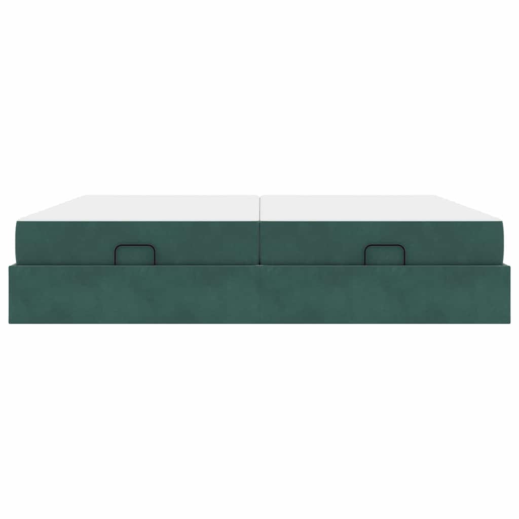 Cadre de lit Vert foncé 200 x 200 cm Velours - XIOS