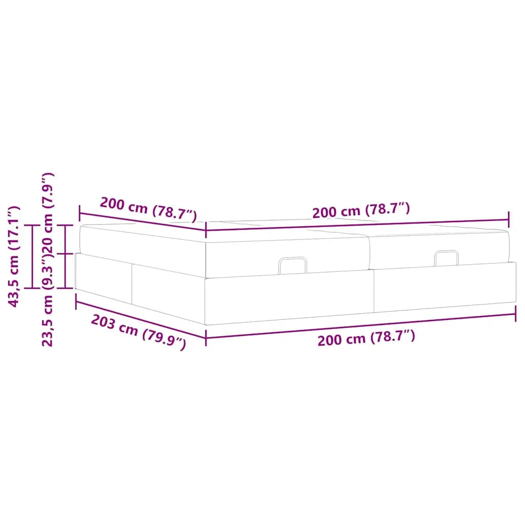 Cadre de lit avec matelas 2 pièces Vert Velours - XIOS