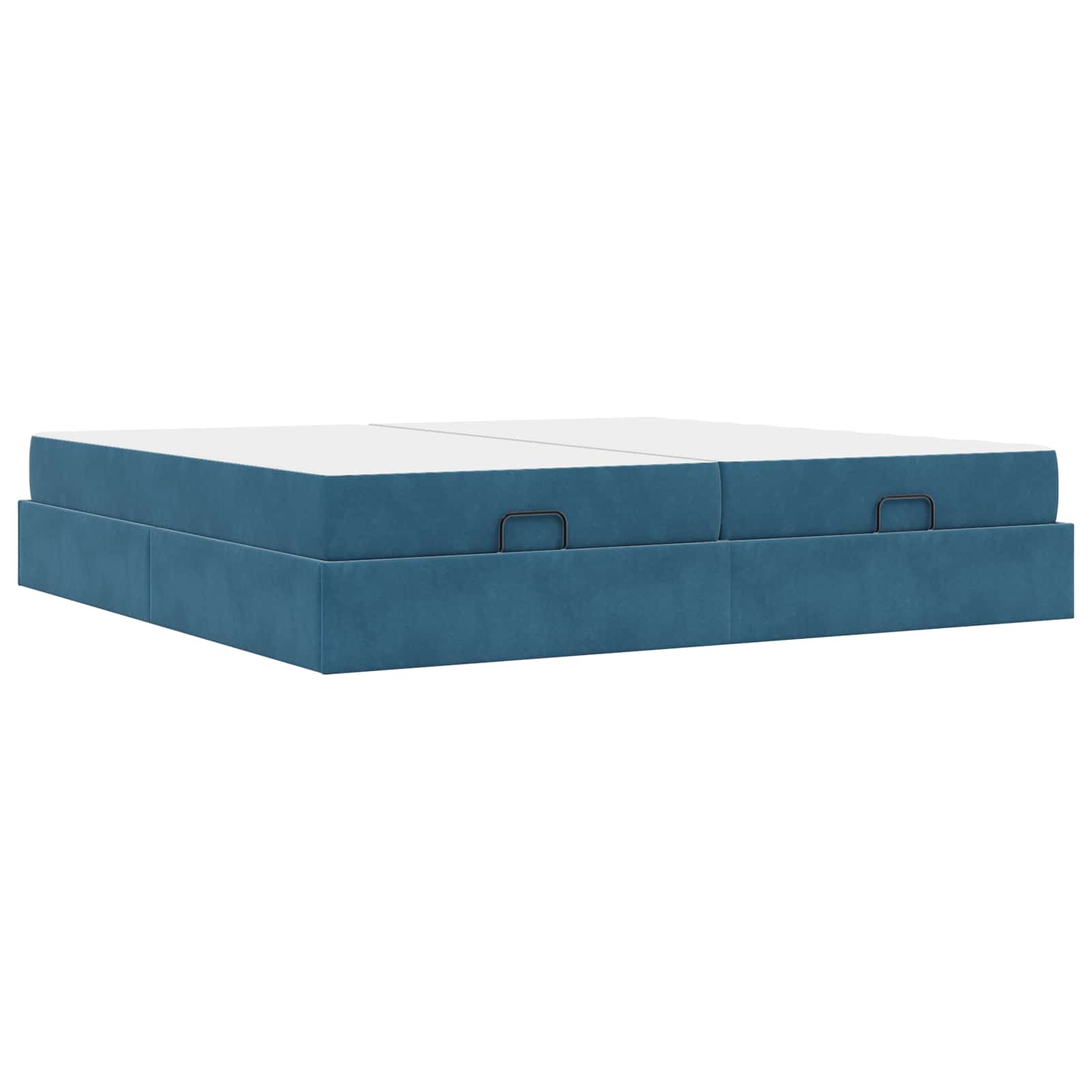 Cadre de lit avec matelas avec matelas 2 pcs Bleu Velours - XIOS