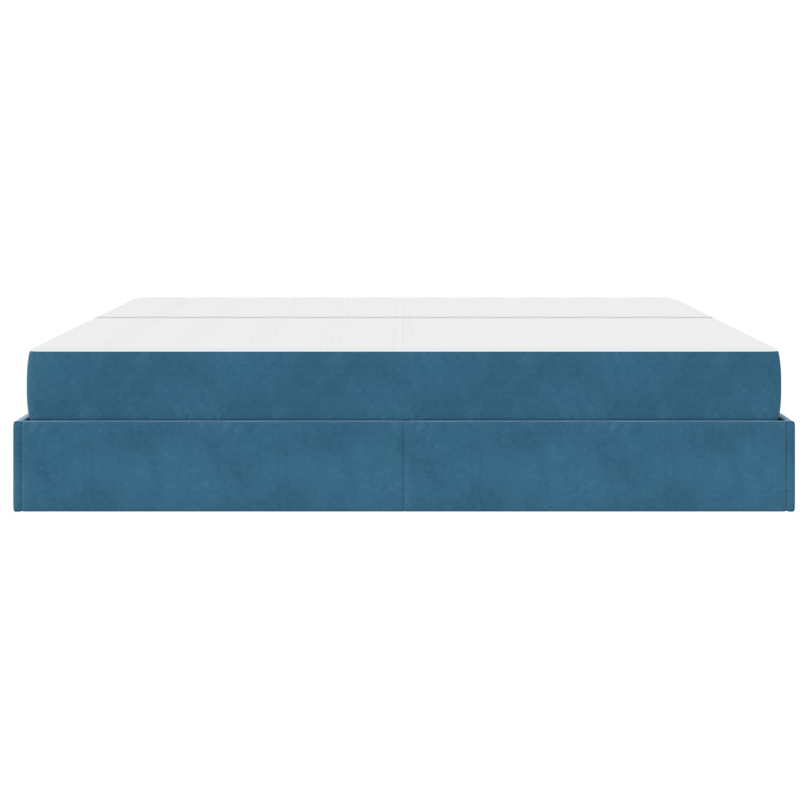 Cadre de lit avec matelas avec matelas 2 pcs Bleu Velours - XIOS