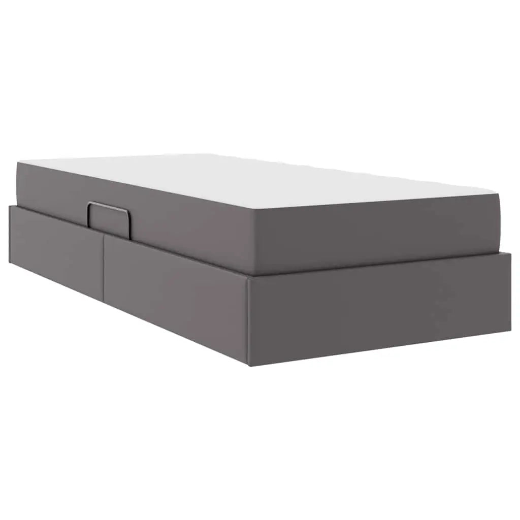 Lit avec rangement et matelas avec stockage 2 pc Gris Cuir - XIOS