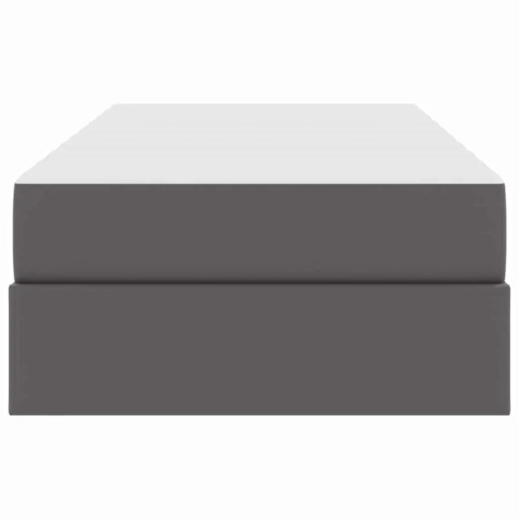 Lit avec rangement et matelas avec stockage 2 pc Gris Cuir - XIOS