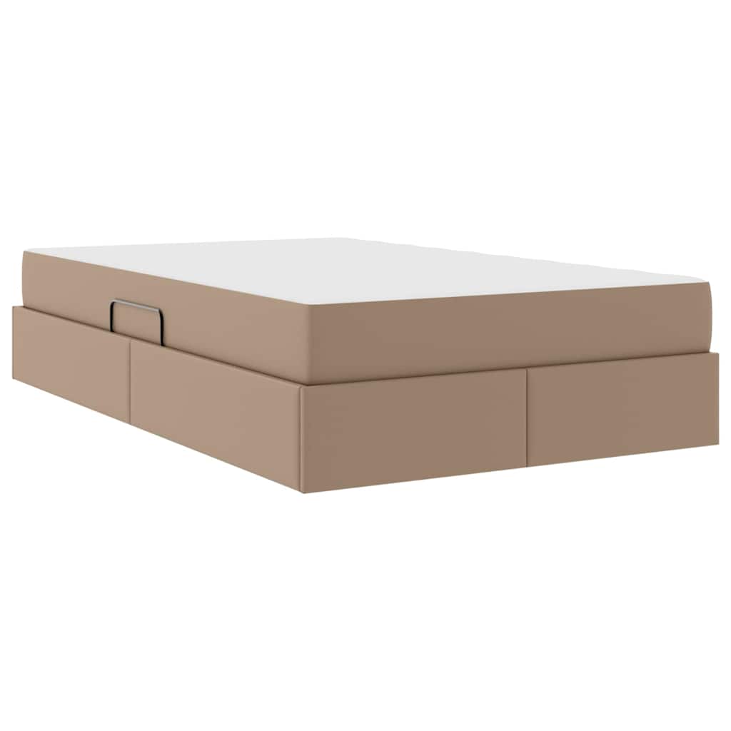 Lit avec rangement et matelas 2 pcs Cappuccino Cuir - XIOS