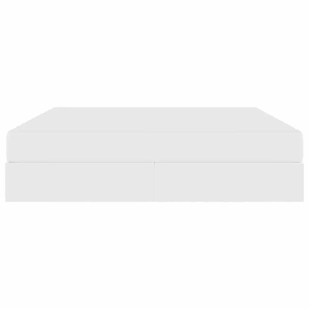 Lit avec rangement et matelas avec stockage 2 pc Blanc Cuir - XIOS