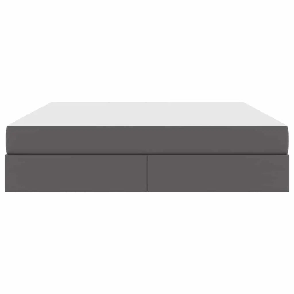 Lit avec rangement et matelas avec stockage 2 pc Gris Cuir - XIOS