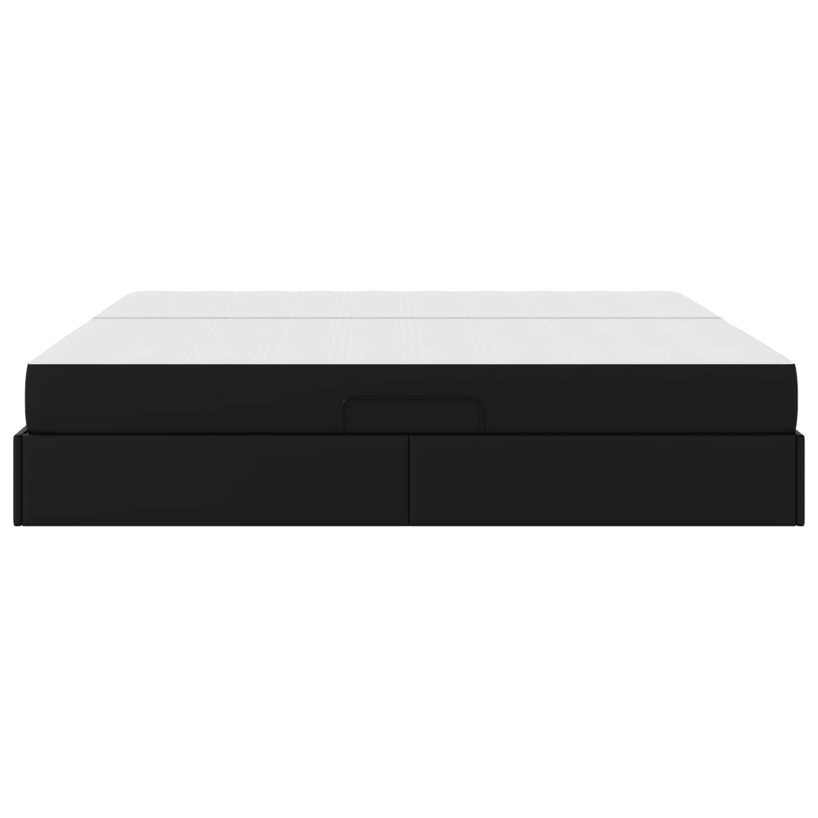 Lit avec rangement et matelas avec matelas 2 pcs Noir Cuir - XIOS