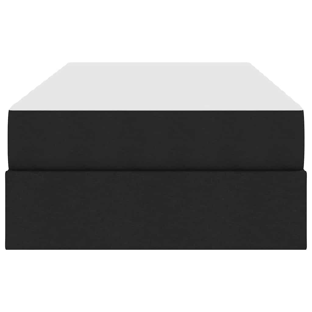 Lit avec rangement et matelas Noir 90 x 190 cm Polyester - XIOS