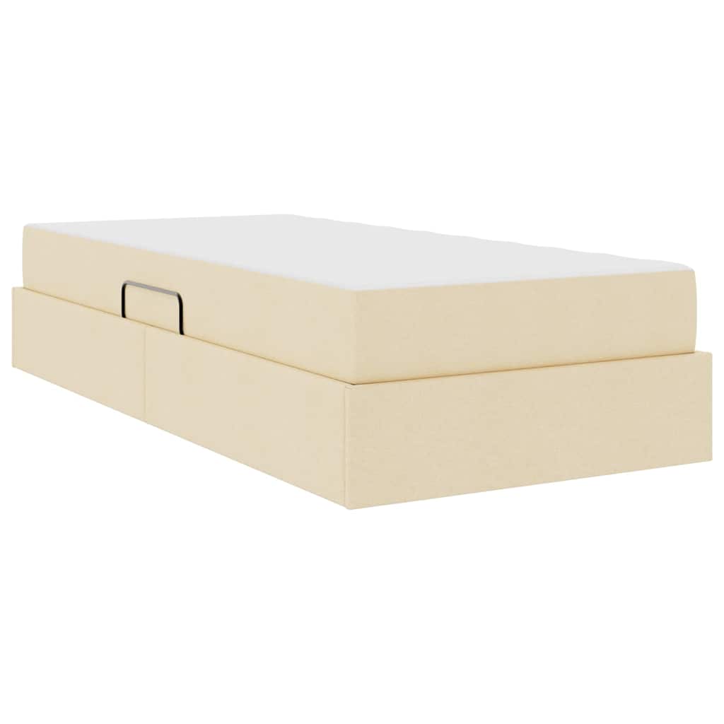Lit avec rangement et matelas Crème 90 x 190 cm Polyester - XIOS