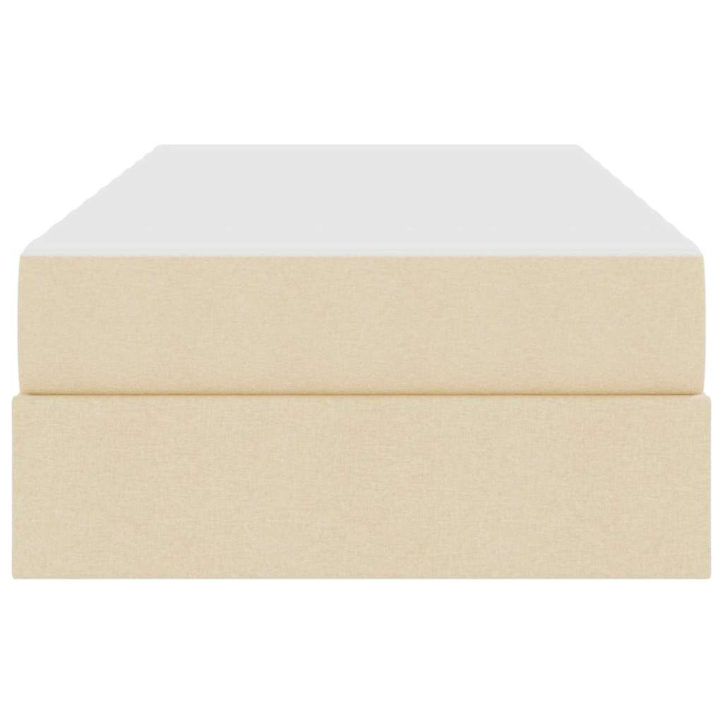 Lit avec rangement et matelas Crème 90 x 190 cm Polyester - XIOS