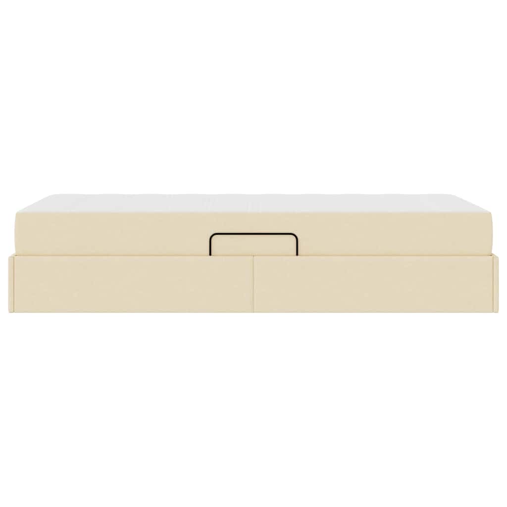Lit avec rangement et matelas Crème 90 x 200 cm Polyester - XIOS
