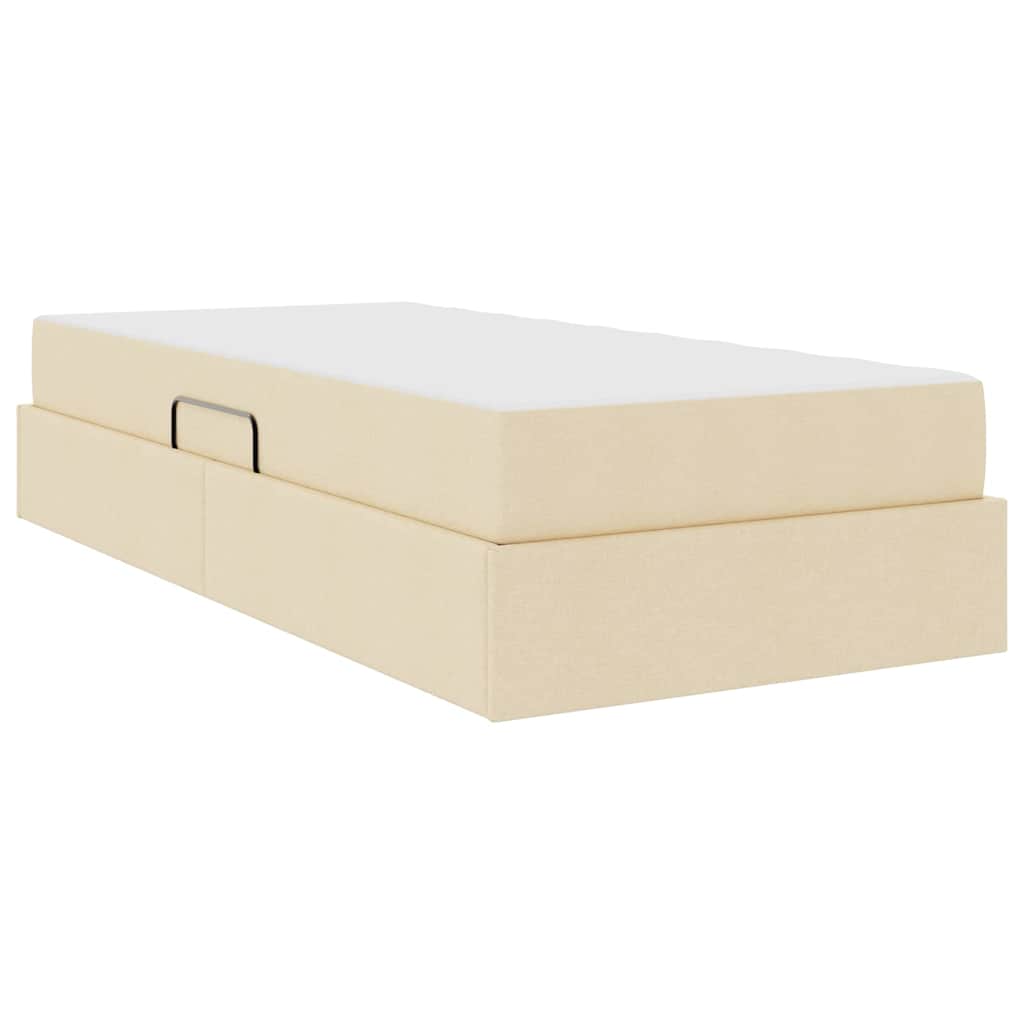 Lit avec rangement et matelas Crème 100 x 200 cm Polyester - XIOS