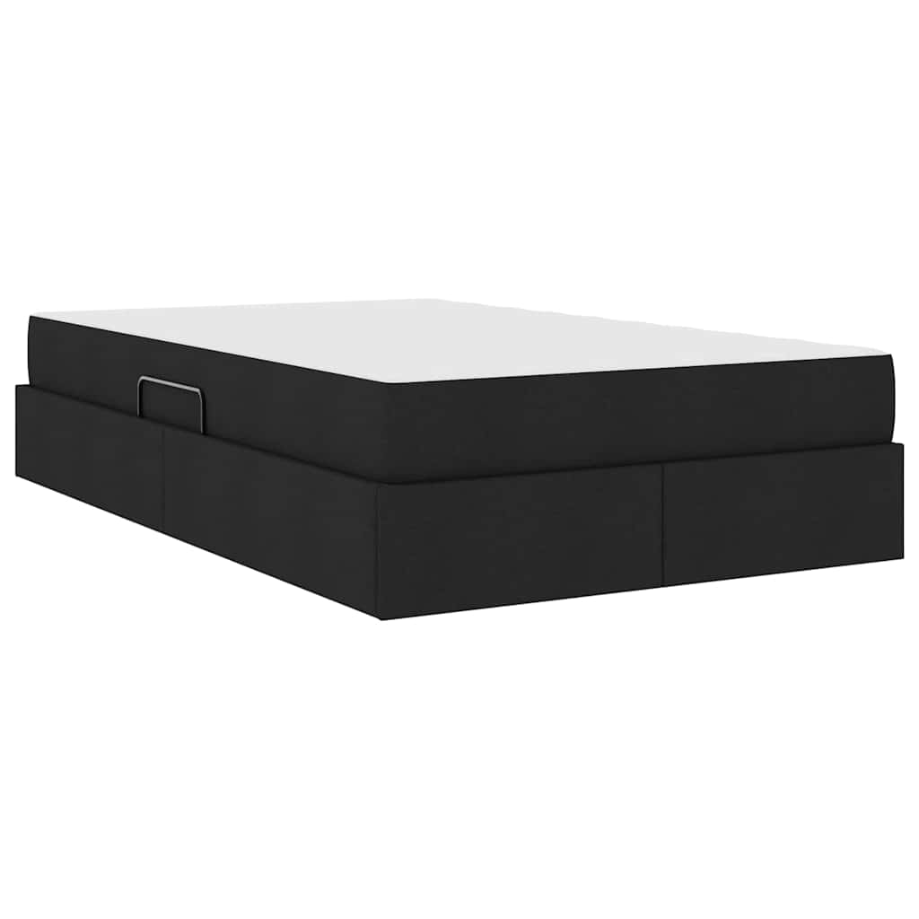 Lit avec rangement et matelas Noir 120 x 200 cm Polyester - XIOS