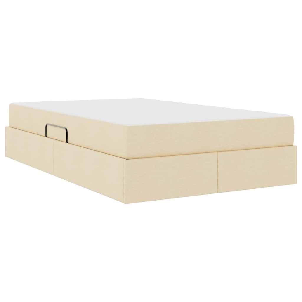 Lit avec rangement et matelas Crème 120 x 200 cm Polyester - XIOS