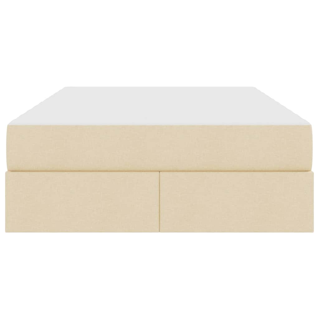 Lit avec rangement et matelas Crème 120 x 200 cm Polyester - XIOS