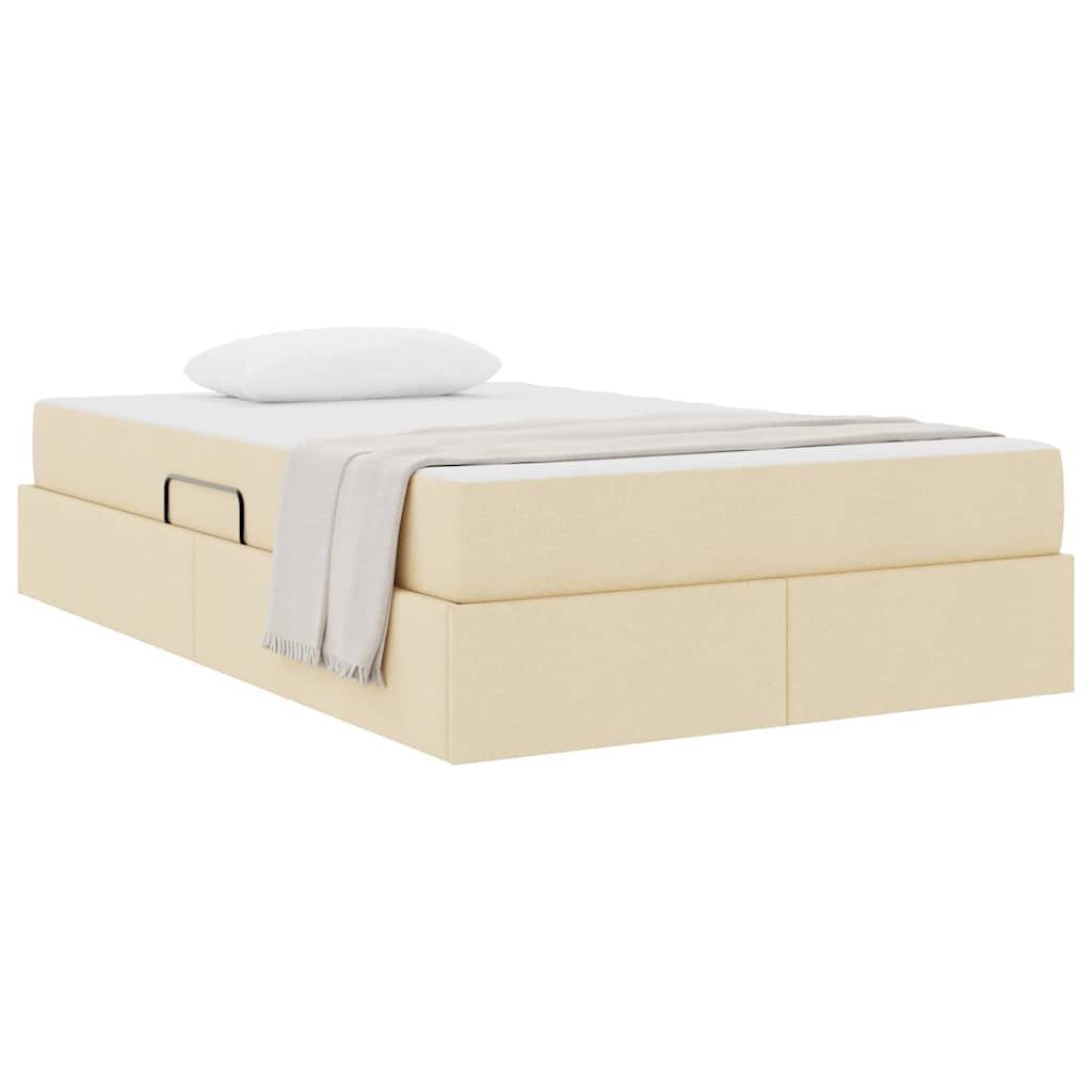 Lit avec rangement et matelas Crème 120 x 200 cm Polyester - XIOS