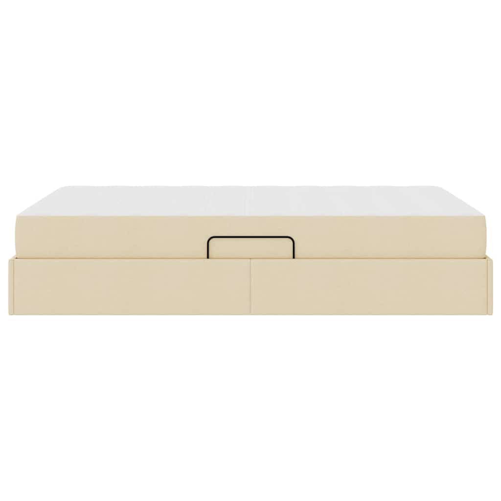Lit avec rangement et matelas Crème 120 x 200 cm Polyester - XIOS
