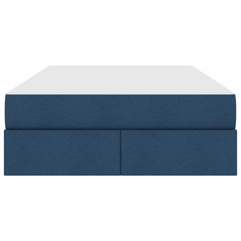 Lit avec rangement et matelas Bleu 120 x 200 cm Polyester - XIOS