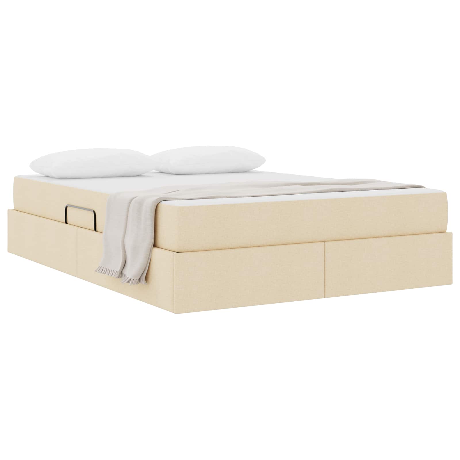 Lit avec rangement et matelas Crème 140 x 200 cm Polyester - XIOS