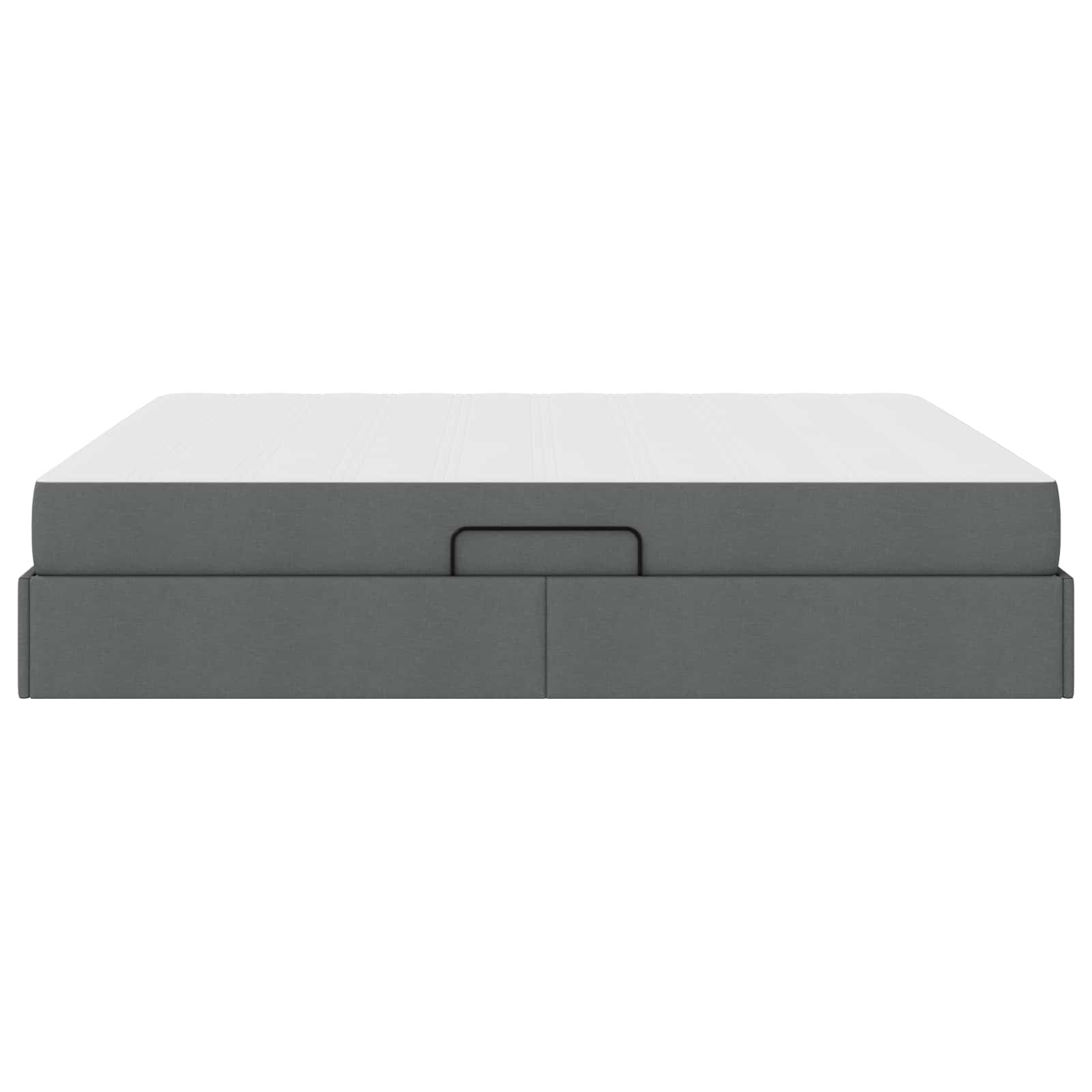 Lit avec rangement et matelas Gris foncé 160 x 200 cm Polyester - XIOS