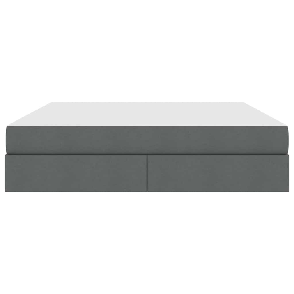 Lit avec rangement et matelas Gris foncé 180 x 200 cm Polyester - XIOS