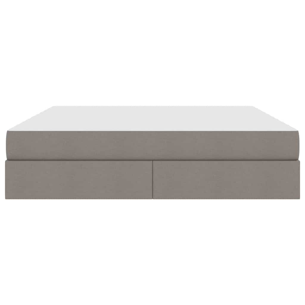 Lit avec rangement et matelas Taupe 180 x 200 cm Polyester - XIOS