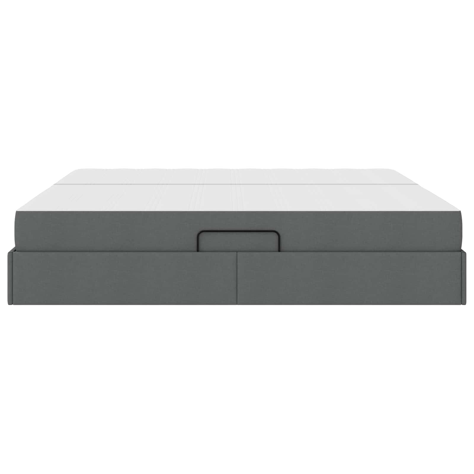 Lit avec rangement et matelas Gris foncé 200 x 200 cm Polyester - XIOS
