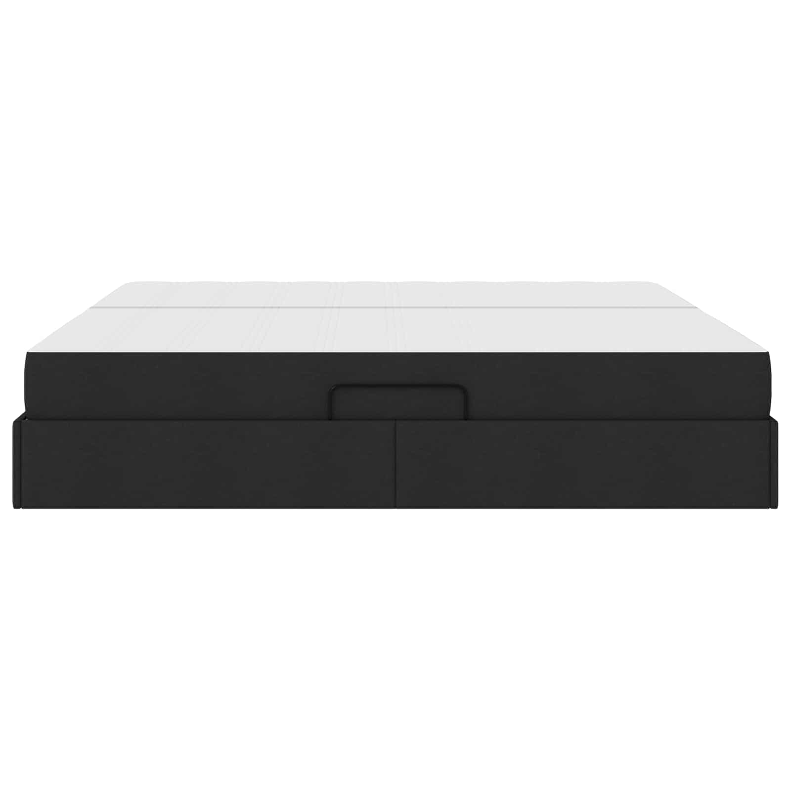 Lit avec rangement et matelas Noir 200 x 200 cm Polyester - XIOS