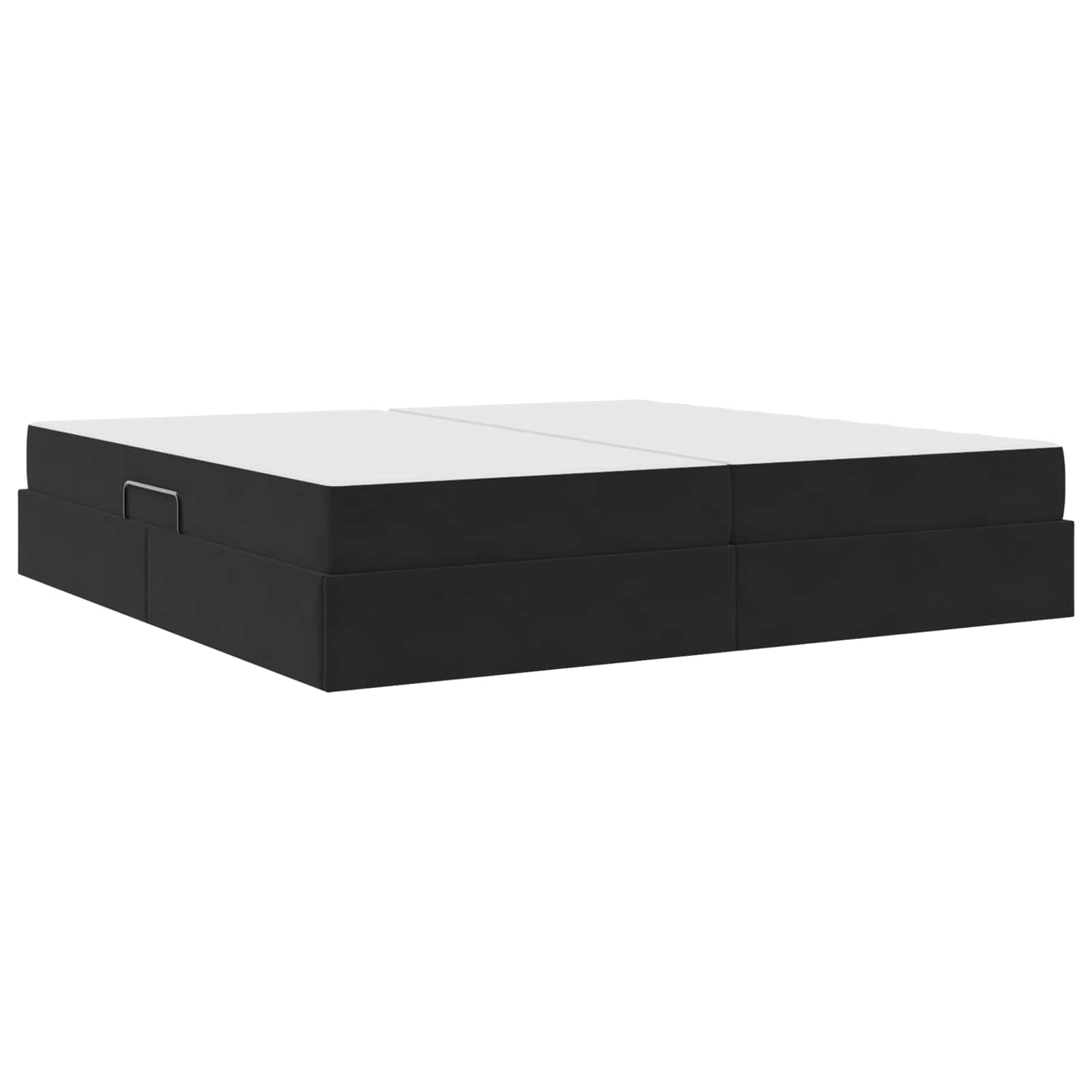 Lit avec rangement et matelas Noir 200 x 200 cm Velours - XIOS