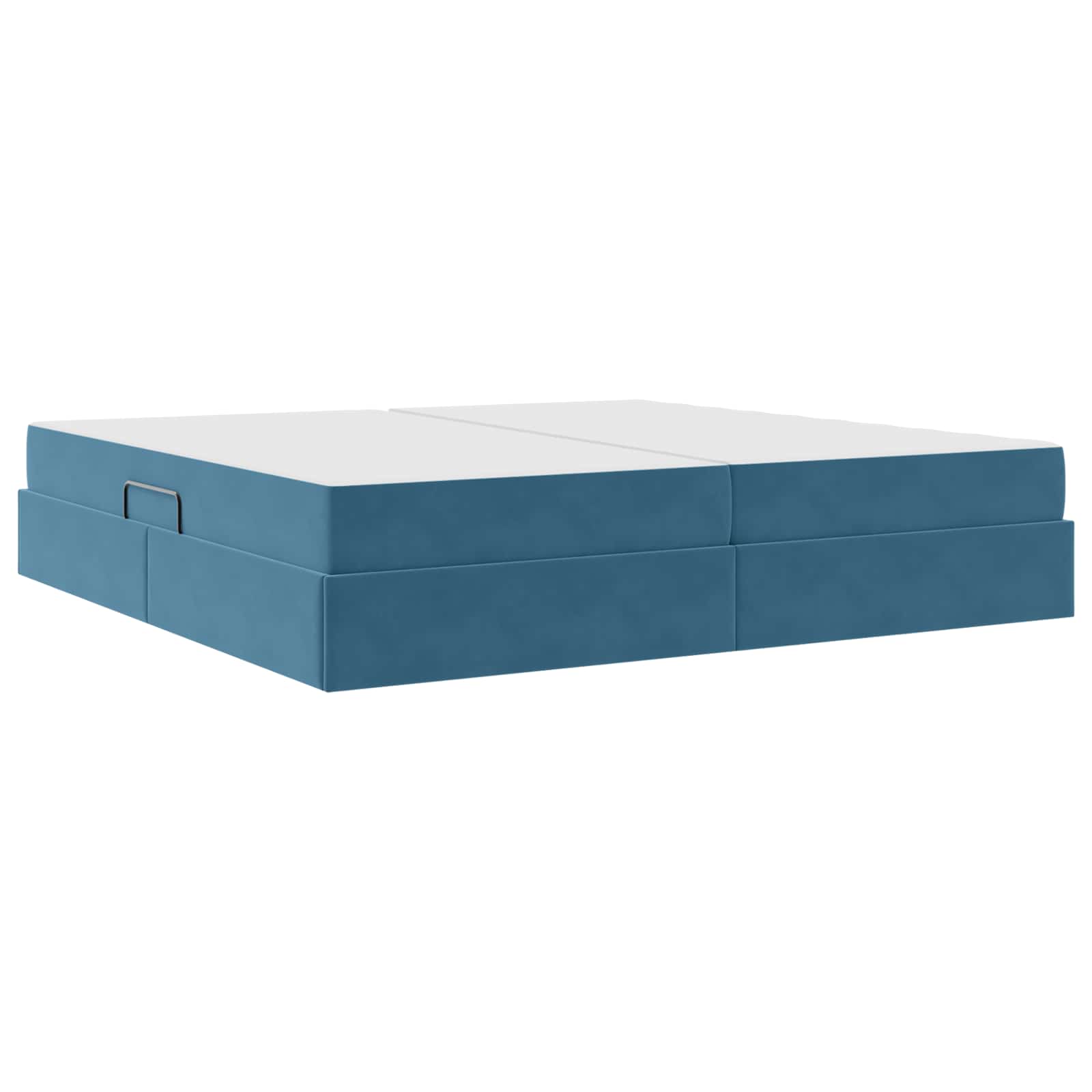 Lit avec rangement et matelas Bleu foncé 200 x 200 cm Velours - XIOS