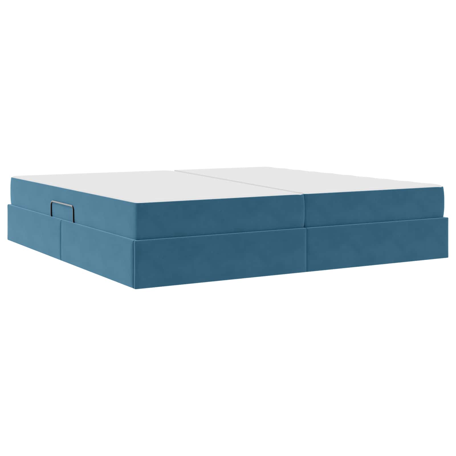 Lit avec rangement et matelas Bleu foncé 200 x 200 cm Velours - XIOS