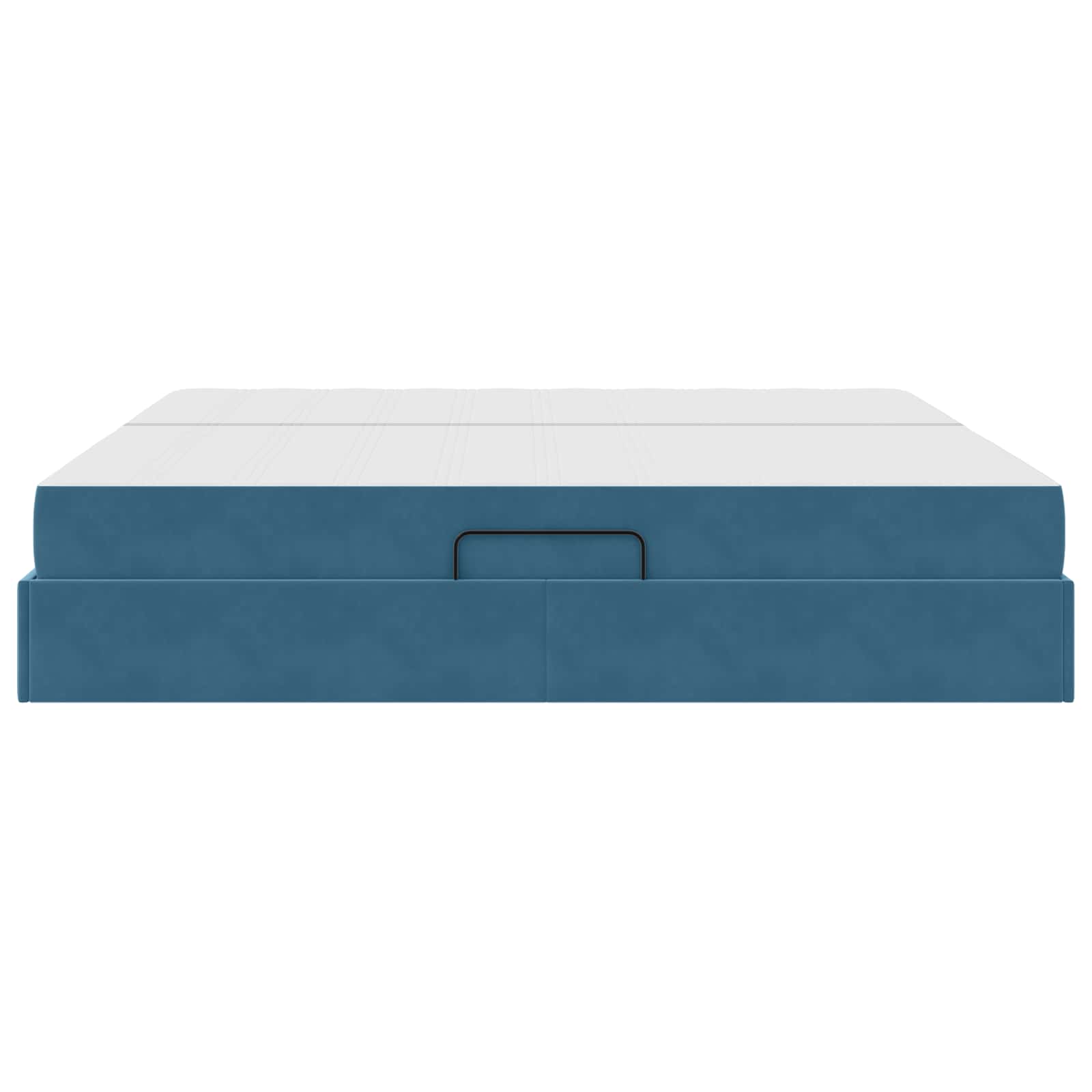 Lit avec rangement et matelas Bleu foncé 200 x 200 cm Velours - XIOS