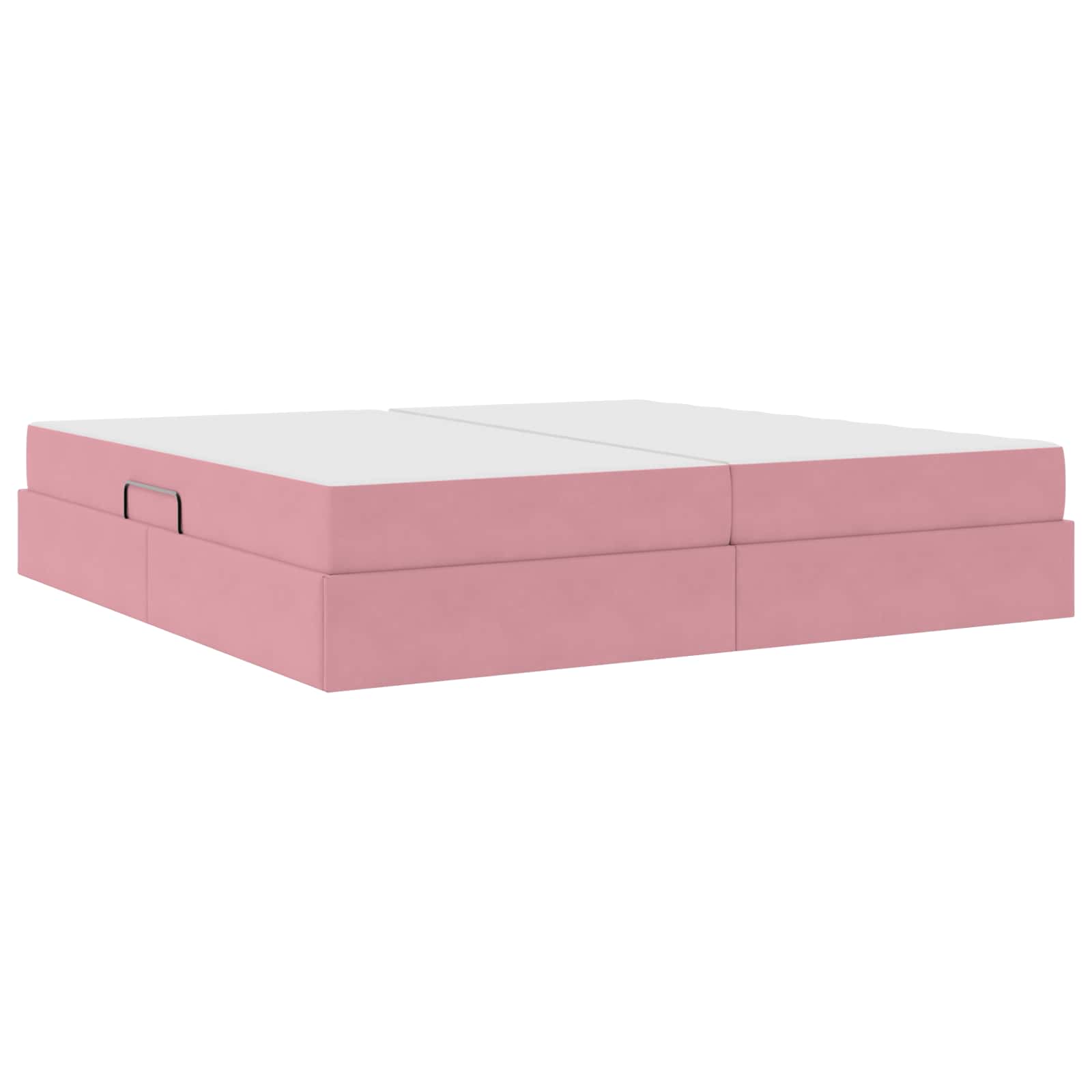 Lit avec rangement et matelas Rose 200 x 200 cm Velours - XIOS