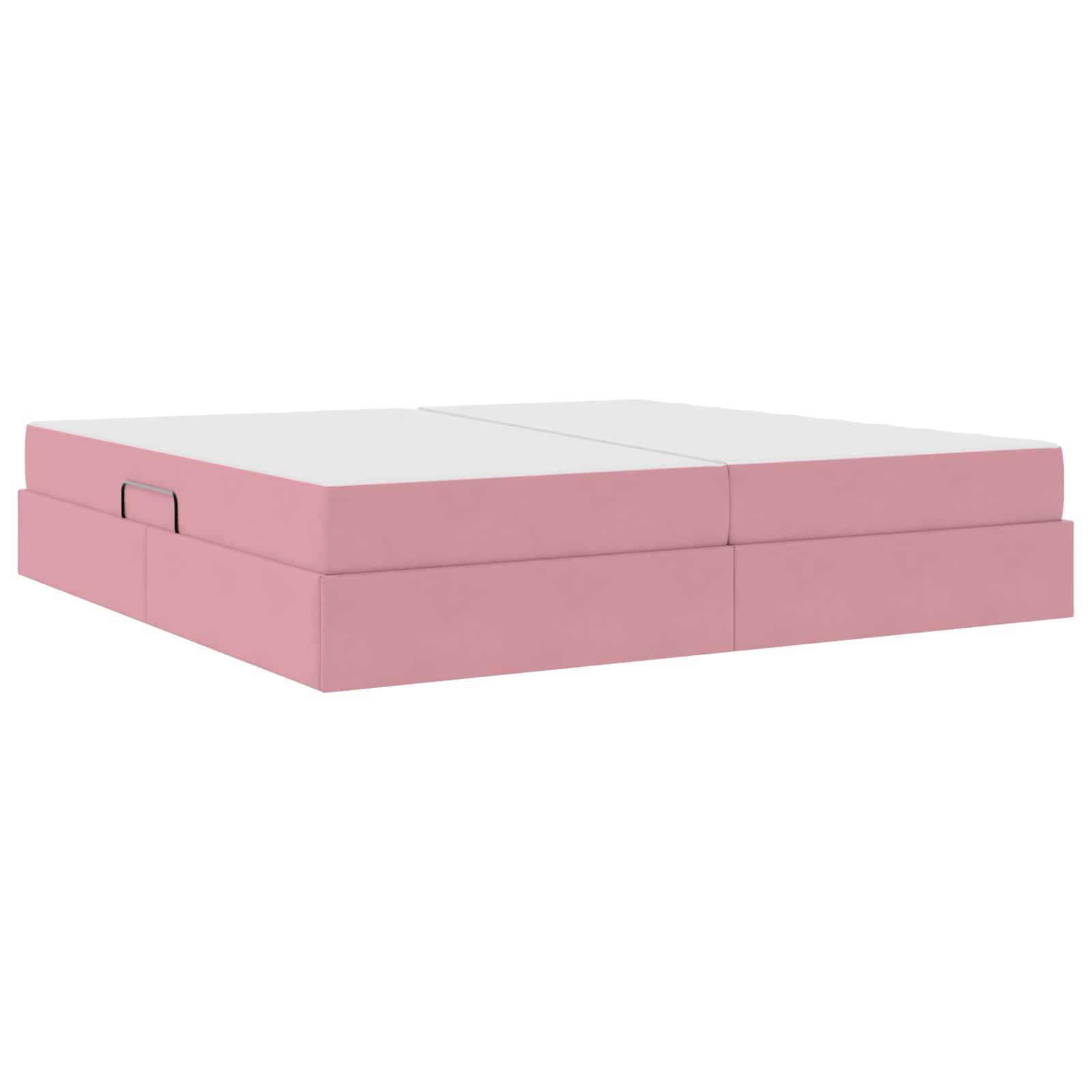 Lit avec rangement et matelas Rose 200 x 200 cm Velours - XIOS