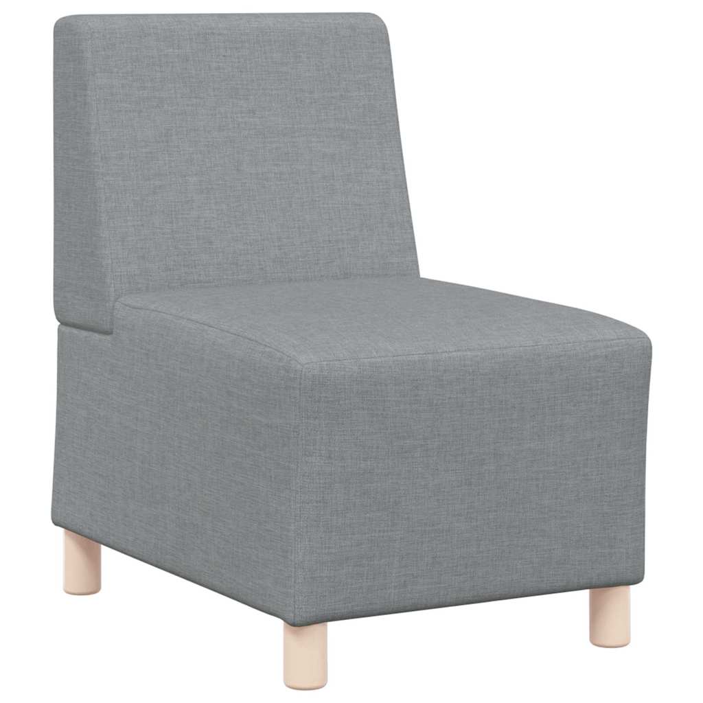 Unité de Sofa Modulaire Sans Accoudoirs 2 pc Gris clair tissu