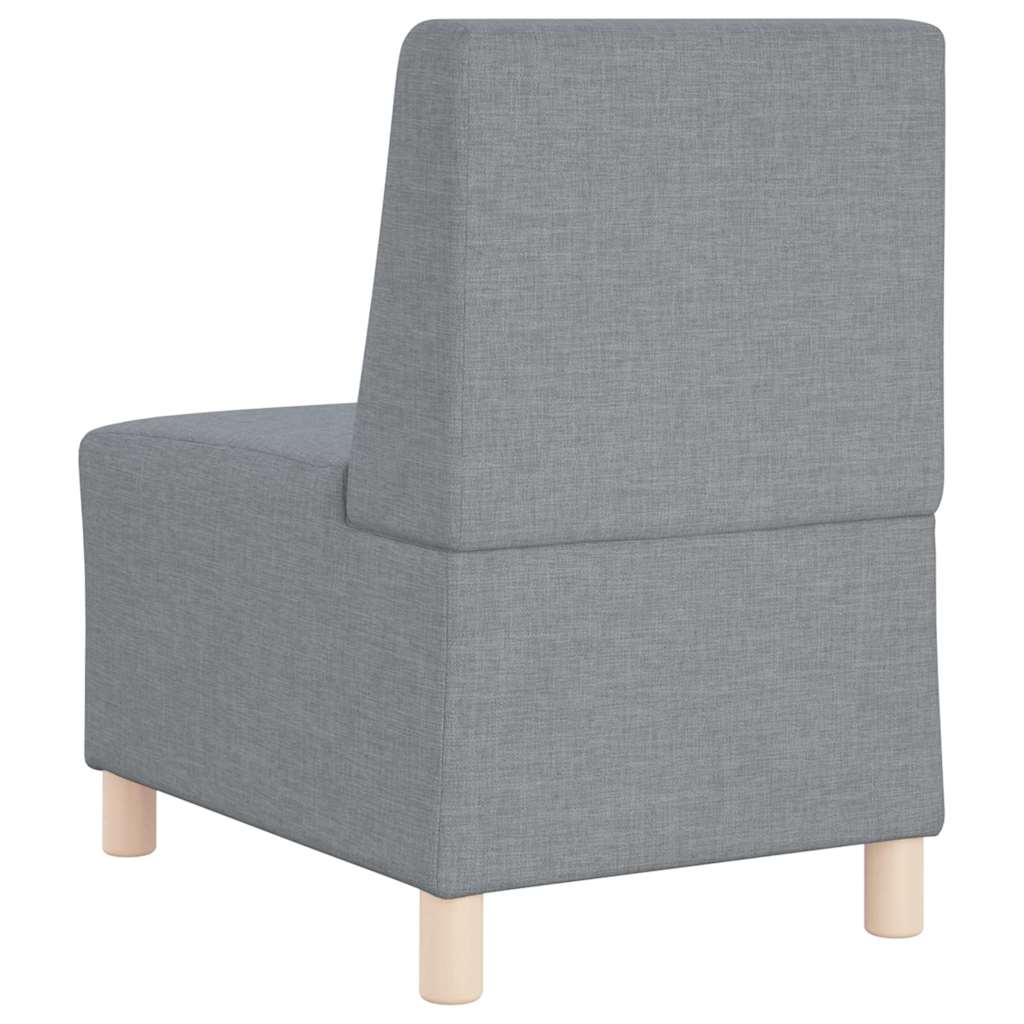 Unité de Sofa Modulaire Sans Accoudoirs 2 pc Gris clair tissu