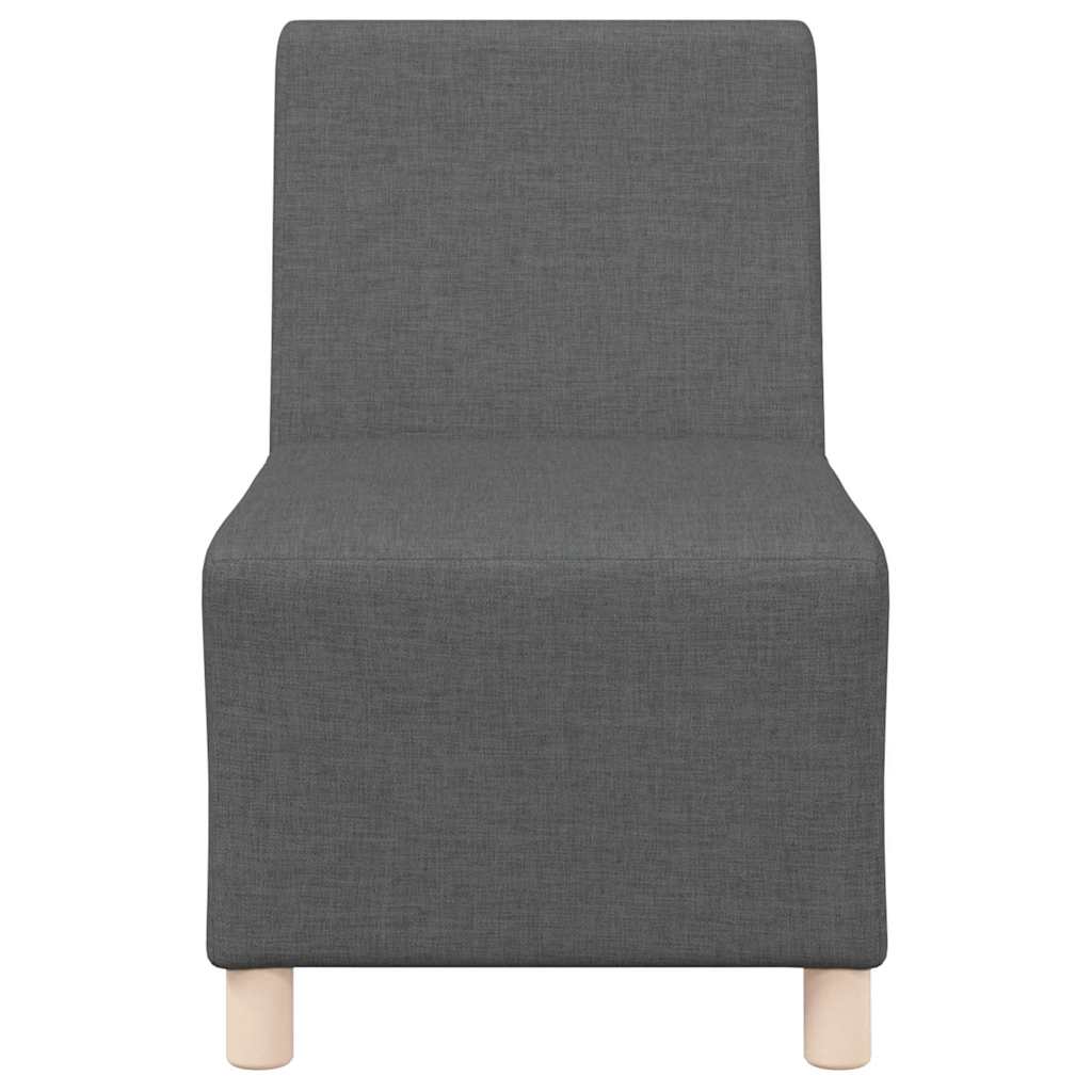 Unité de Sofa Modulaire Sans Accoudoirs 2 pc Gris foncé tissu