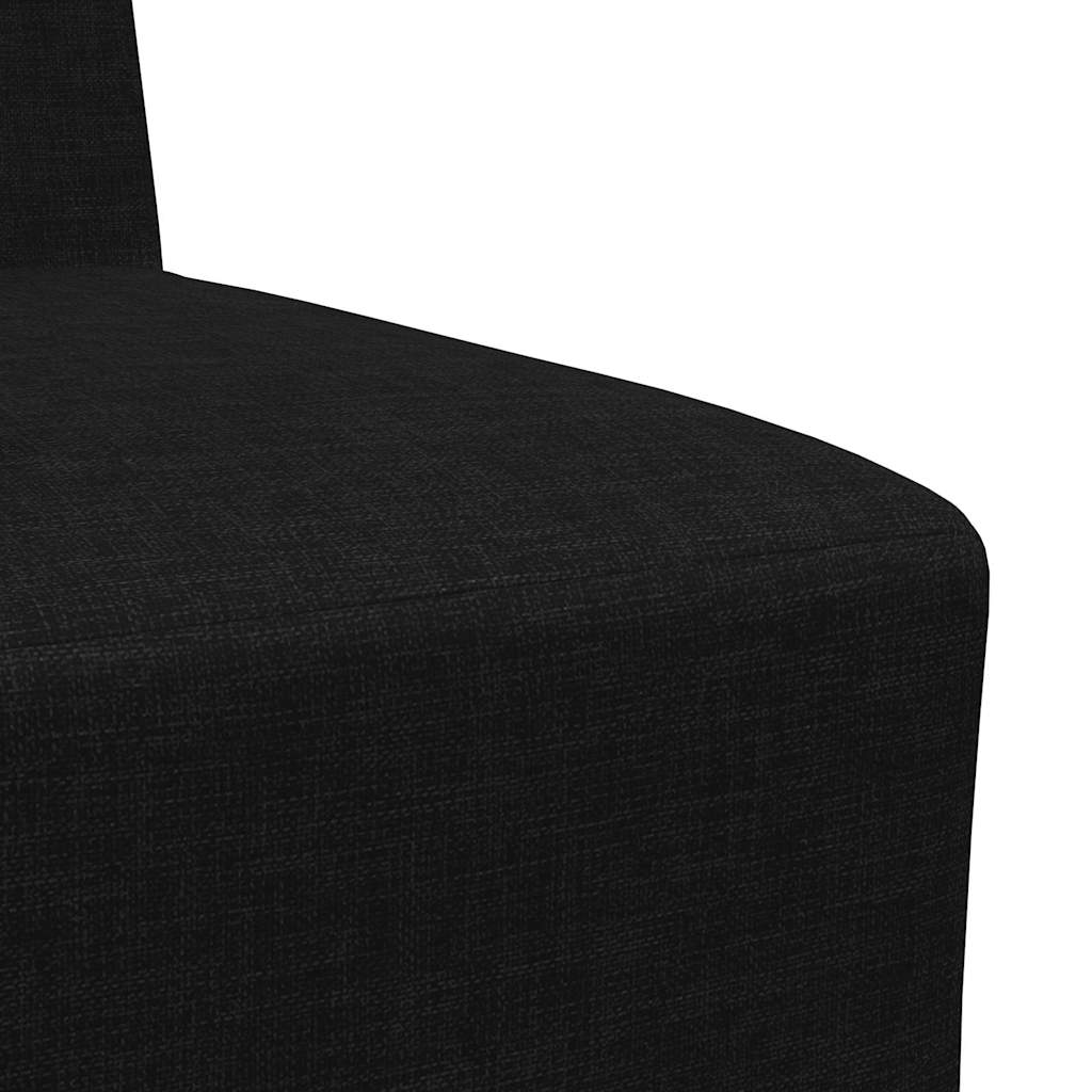 Unité de Sofa Modulaire Sans Accoudoirs 2 pc Noir tissu