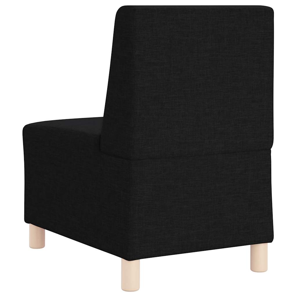 Unité de Sofa Modulaire Sans Accoudoirs 2 pc Noir tissu