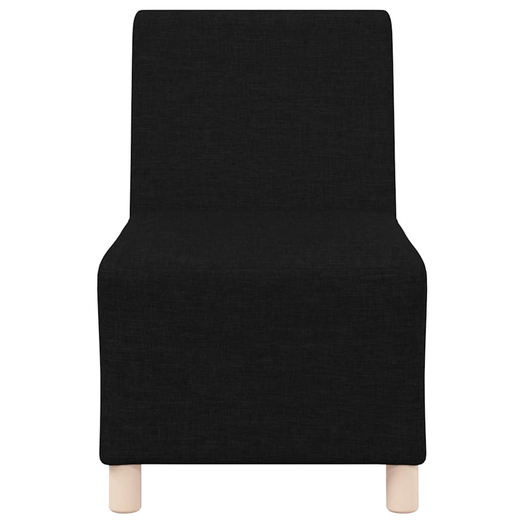 Unité de Sofa Modulaire Sans Accoudoirs 2 pc Noir tissu