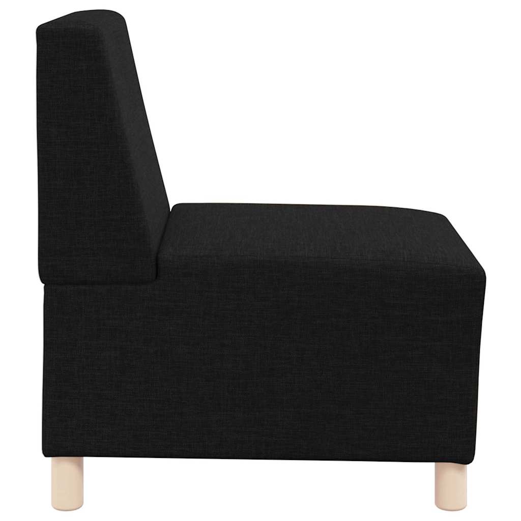 Unité de Sofa Modulaire Sans Accoudoirs 2 pc Noir tissu