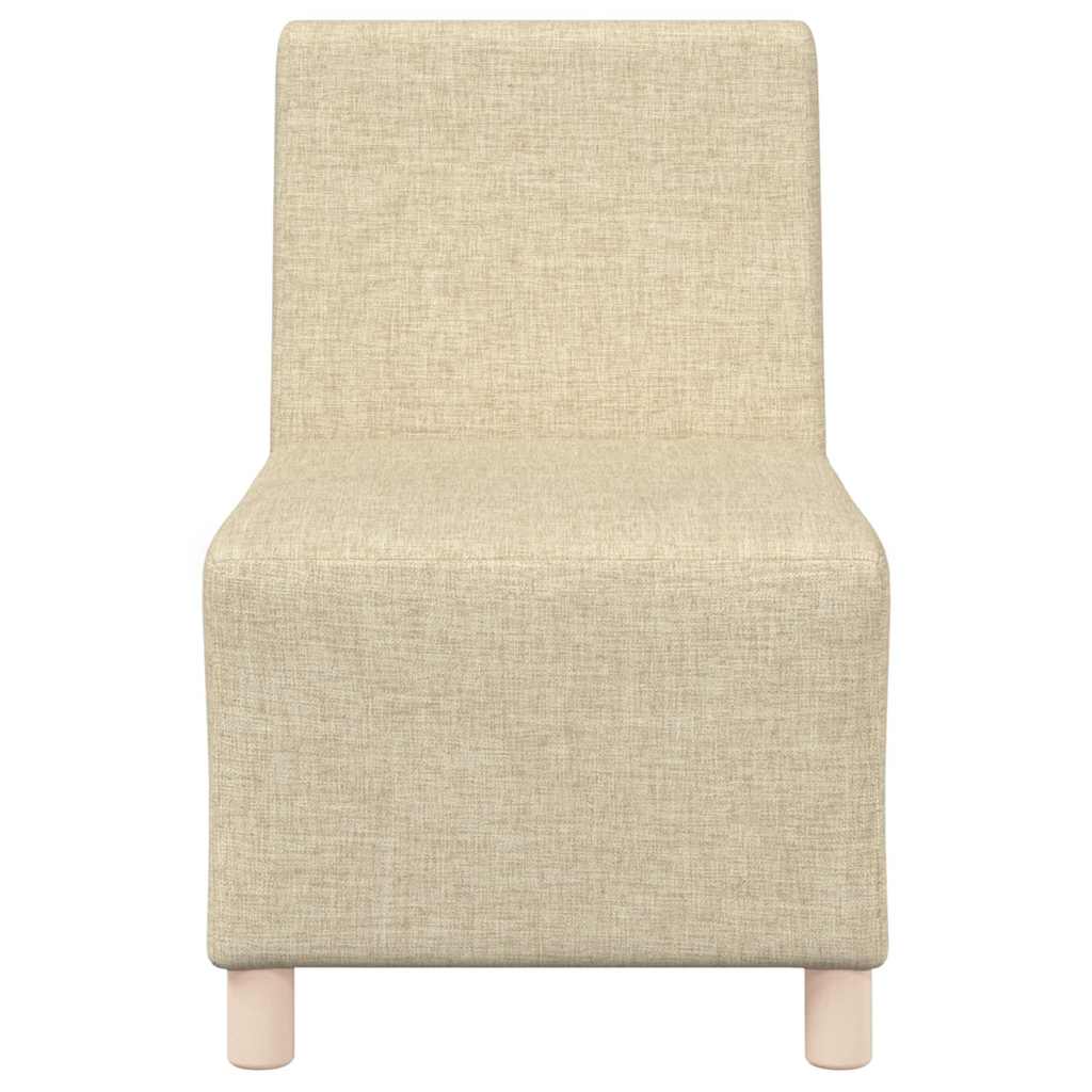 Unité de Sofa Modulaire Sans Accoudoirs 2 pc Crème tissu