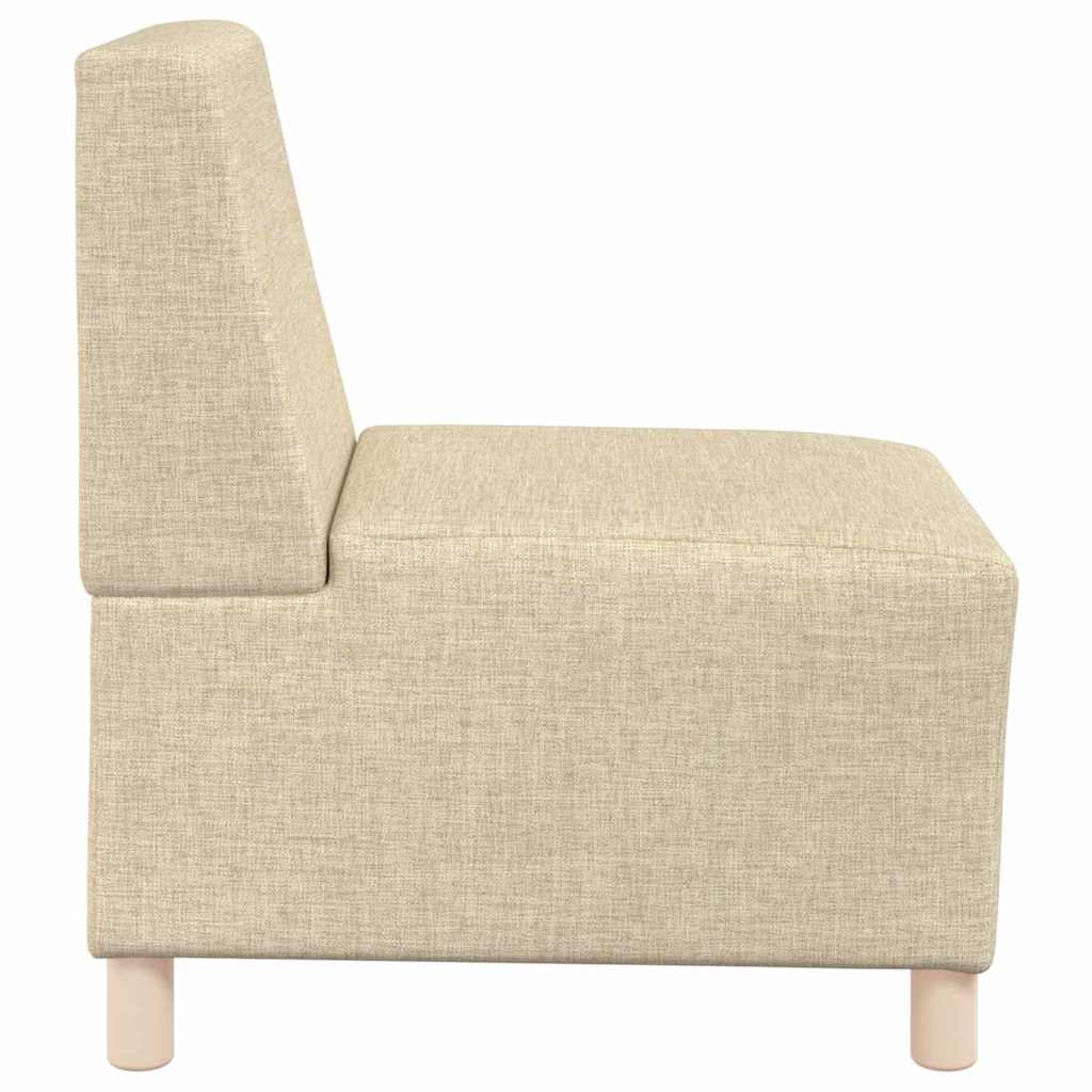 Unité de Sofa Modulaire Sans Accoudoirs 2 pc Crème tissu