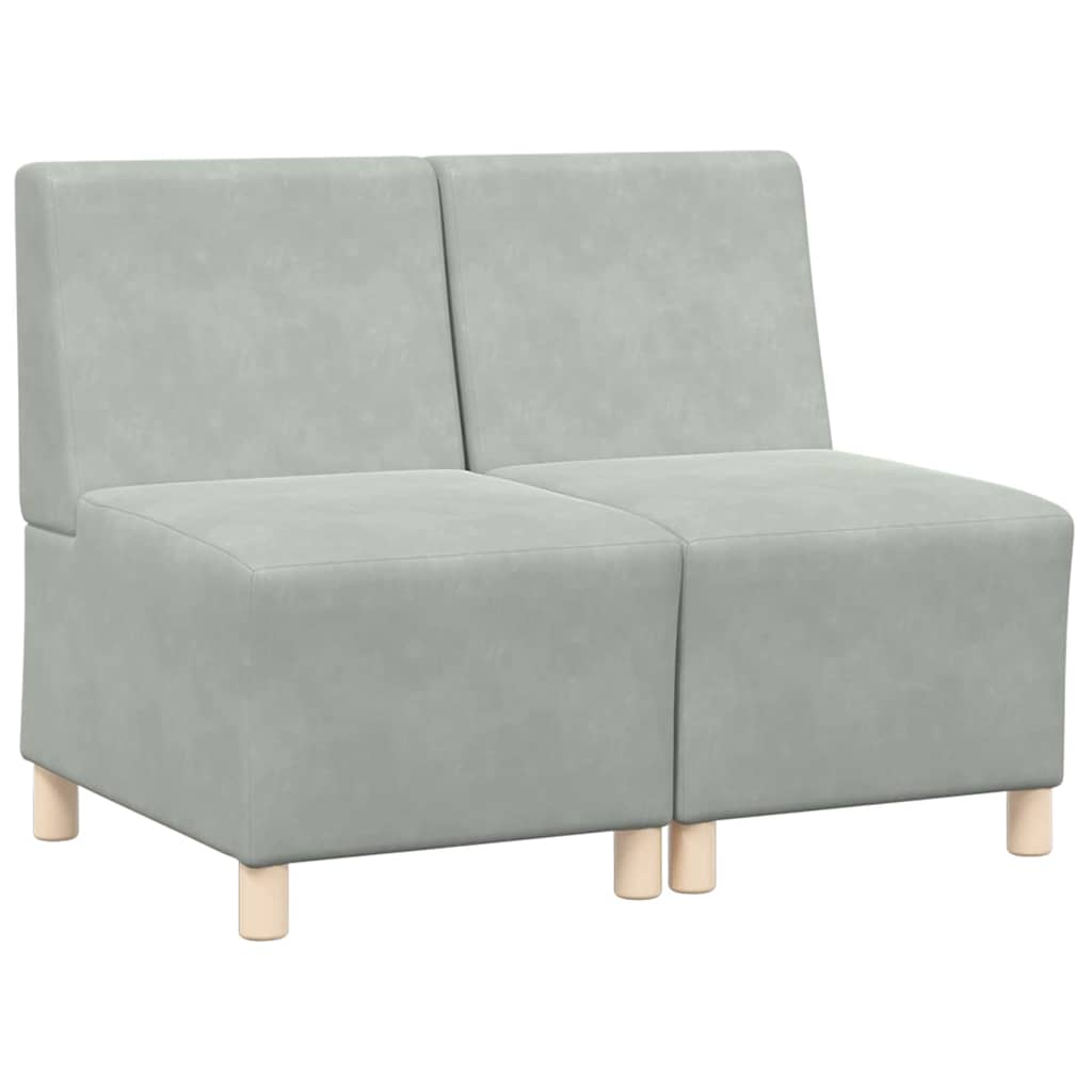 Unité de Sofa Modulaire Sans Accoudoirs 2 pcs Gris clair - XIOS