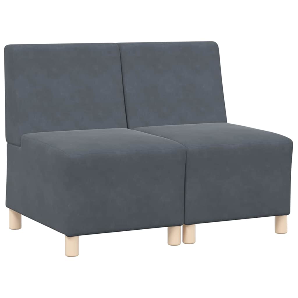 Unité de Sofa Modulaire Sans Accoudoirs 2 pcs Gris foncé - XIOS