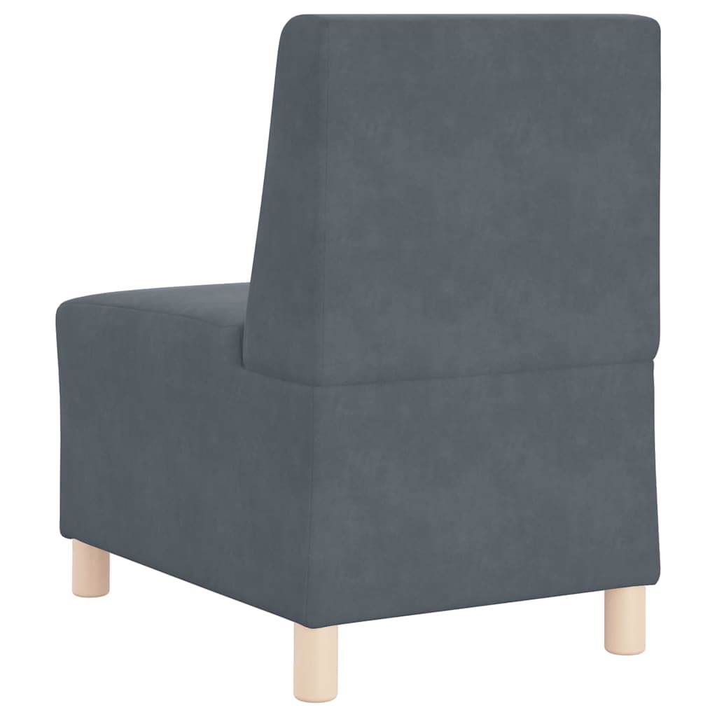 Unité de Sofa Modulaire Sans Accoudoirs 2 pcs Gris foncé - XIOS